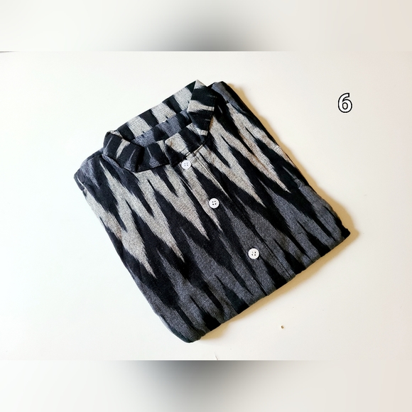 New Handmade ikkat long sleeve casual cotton kurtas for men 3xl - Picture 13 of 17